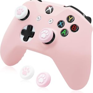 BRHE Xbox Ones Controller Skin Cover,Anti-Slip Silicone Cover Skin Case for Xbox Ones/X Controller with Thumb Grips Caps x 2