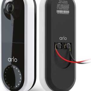 Arlo Essential Wired Video Doorbell - HD Video, 180° View, Night Vision